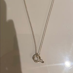 Tiffany Elsa Peretti “A” Pendant with Diamonds